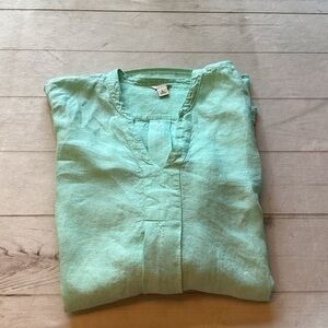 GUC LLBEAN 100% Linen  BLOUSE SIZE L